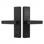 &bdquo;WiFi Smart Lock&ldquo; beraktis įėjimo durų užraktas TY APP / pir&scaron;tų atspaudas / slaptažodis / kortelė / mechaninis raktas 5 atrakinimas juoda