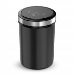 Vakuuminiai kavos balionėliai su sandariais dangteliais Automatinis siurbimas ir jutiklinio ekrano laikymo stiklainis 1,6 l / 54 uncijos maistinė nerūdijančio plieno indaplovė juoda