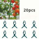 20 vnt. saugių plastikinių augalų spaustukų, augalų atramų spaustukai, augalų spaustukai vijokliniams augalams, plonos virvės tinklelis, sodo spaustukai, vynmedžių laikymo spaustukai 20pcs žalia