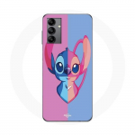 Coque Maniacase pour Samsung Galaxy A04sstitch et angel bleu et rose rožinė