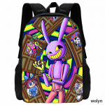 Nuostabi Mochila Digital Circus mokyklinė kuprinė, animacinė vaiki&scaron;ka kuprinė, didelės talpos mokykliniai krep&scaron;iai mergaitėms berniukams, geriausia dovana 15inches
