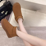 Naujo stiliaus sniego batai, trumpi mini žieminiai avikailio batai moterims, neper&scaron;lampami, su natūralios vilnos pamu&scaron;alu, &scaron;ilti aulinukai, plok&scaron;čiapadžiai 36