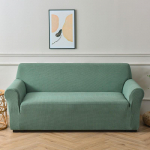 &bdquo;Four Seasons&ldquo; vandeniui atsparus elastinis sofos užvalkalas &ndash; universalus, tinkantis sunkioms apkrovoms, viskas įskaičiuota. 145-180cm double sofa tamsiai žalia spalva