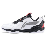 Li Ning CS6 Neslystantys Atsparūs dilimui Kvėpuojantys Žemi Badmintono Batai Unisex Batai Balti Juodi AYTS055-3 37