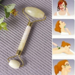MOR Jade naturel Massage rouleau visage Jade pierre visage Massage 1 pi&egrave;ces pour les femmes hommes visage corps t&ecirc;te cou pied Jade