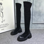 Nauji laisvalaikio ir patogūs vaik&scaron;čiojimo žieminiai batai su storu padu, užsegami stori auk&scaron;takulniai batai per kelius 35