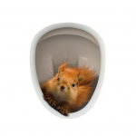 Tualeto dangčio lipdukas Stiprus lipnus PVC atsparus vandeniui nuimamas juokingas 3D voverės gyvūno lipdukas sienos lipdukas 20*25cm