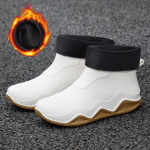 Madingi, vandeniui atsparūs ir neslystantys patvarūs moteri&scaron;ki batai nuo lietaus, vienspalviai sodo batai 44 balta