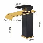 Tuqiu auksinis ir juodas vonios mai&scaron;ytuvas krioklys mai&scaron;ytuvas baseino mai&scaron;ytuvas Vonios praustuvo mai&scaron;ytuvas mai&scaron;ytuvas kar&scaron;to ir &scaron;alto kriauklės mai&scaron;ytuvas