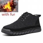 Madingi vyri&scaron;ki žieminiai batai Madingi pliu&scaron;iniai batai drobės lauko Sniego batai Vyri&scaron;ki kasdieniai sportbačiai su rai&scaron;teliais &Scaron;ilti batai Neslystantys aulinukai Vyri&scaron;ki 46