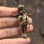 Retro vario meilės dievo Kupidono statulėlė, mažos dekoracijos, žalvarinės angelo figūrėlės, stalvir&scaron;io dekoracijos, namų dekoro aksesuarai kambariui žalvaris