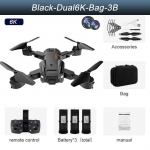 Q6 Drone 8K Profesionalūs 5G WIFI mini dronai su kamera HD Aerofotografijos malūnsparnis RC ketursparnis kliūčių i&scaron;vengimo žaislas Dovana 6K dual camera 3 battery