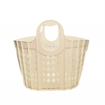 PP Sulankstomas Plastikinis Skalbinių Krep&scaron;ys, Vandeniui Atsparus Vonios Kambario Laikymo Krep&scaron;ys Ne&scaron;variems Drabužiams, Ne&scaron;iojamas Skalbinių Krep&scaron;ys su Ne&scaron;imo Rankena balta