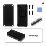 Raspberry Pi Zero 2 W aliuminio korpusas, &scaron;arvuotas korpusas su terminiu trinkelėmis radiatoriumi Gpio antra&scaron;tės pasyvus au&scaron;inimas A