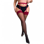 50-120KG Kojinės su diržu didesnio dydžio moterims Kar&scaron;tos Seksualios Pėdkelnės Didelio dydžio Tinklinės Juodos Auk&scaron;tos Vir&scaron; &Scaron;launų Pėdkelnės XXXXXL XXXXXL 70KG-120KG