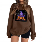 Moteri&scaron;kas mados ilgomis rankovėmis, su spauda, apvaliu kaklu, užtraukiamas vir&scaron;us, džemperis M &scaron;afranas