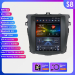 Hizpo Carplay 4G 9,7 colio Tesla Style 2Din Android 13 automobilio radijas, skirtas Toyota Corolla 2006&ndash;2013 Intelektualus ekranas Multimedijos vaizdo grotuvas Nav GPS stereo S8 8Core 8G 128G