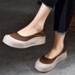 Seklios plok&scaron;tumos, moteri&scaron;kos platformos, batai, batai, laisvalaikio dizainerio batai 2024 m. rudens sandalai Naujos tendencijos, patogūs vaik&scaron;čiojimo chaussures, moteri&scaron;ki 35 ruda