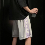 Vasaros vyri&scaron;ki &scaron;ortai Trend Couple Penkių ta&scaron;kų kelnės Laisvos hiphopo krep&scaron;inio sportinės kelnės Laisvos paplūdimio kelnės XXXL rožinė