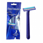 Vyri&scaron;ki nerūdijančio plieno 3 sluoksnių vienkartiniai skustuvai - 3 vnt. pakuotė 1 pack of disposable blades