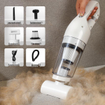 Ne&scaron;iojamas elektrinis naminių gyvūnėlių plaukų dulkių siurblys katėms ir &scaron;unims Cordless hair remover žalia