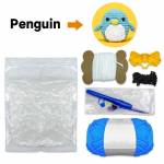 Pradedančiųjų nėrimo rinkinys vaikams Medvilniniai mezgimo siūlai Mezgimo adatos Kabliukas Mezgimo įrankių rinkinys Gyvūnėlių DIY rankdarbiai pradedantiesiems