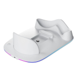 Įkrovimo stotelė Apple Vision Pro, daugiafunkcinis greito įkrovimo pagrindas su belaidžiu magnetiniu pritraukimu ir RGB ap&scaron;vietimu balta
