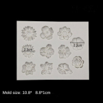 &bdquo;Pasidaryk pats&ldquo; torto forma Saulėgrąžų rožių žiedų forma silikoninė torto forma Paprasta buitinė kepimo dekoravimo įrankiai &Scaron;okoladiniai 3D formų įrankiai pilka spalva