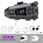 Motociklo &scaron;almas Bluetooth ausinė V5.4 EQ garso efektas Auk&scaron;tos rai&scaron;kos IP67 vandeniui atsparus LCD skaitmeninis ekranas MP3 grotuvas