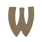 Lettre majuscule W en bois MDF &agrave; d&eacute;corer - 8 cm