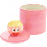 Pot et couvercle en c&eacute;ramique - visage - Eye Candy - 12 cm