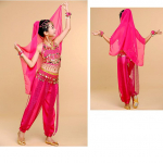 Vaiki&scaron;ki indi&scaron;ki &scaron;okių kostiumai Kostiumai Vaiki&scaron;ki Sindziango &scaron;okių kostiumai Mergaičių pilvo &scaron;okiai Vaiki&scaron;ki liaudies &scaron;okiai S rožinė raudona spalva