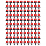 100 vnt. 8 skylučių la&scaron;elinio laistymo emiteris, reguliuojamas la&scaron;elinio laistymo purk&scaron;tuvas sodo &scaron;iltnamiui raudona