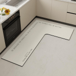 Auk&scaron;čiausios kokybės L formos virtuvės kilimėliai: Atsparus purvui, lengvai prižiūrimas, sugeriantis, greitai džiūstantis diatomų purvas, skirtas naudoti namuose. 100*100cm