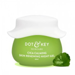 Dot & Key CICA raminantis odą atnaujinantis naktinis gelis | Riebiai, į aknę linkusiai ir jautriai odai | Naktinis kremas su niacinamidu, žaliosiomis arbatomis | 60 ml