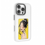 NFC Funkcija DIY Ekrano Projekcija AI Telefono Dėklas iPhone 16 15 14 13 Pro Max DIY Dėklai Ra&scaron;alo Ekrano Telefono Dangtelis Animacinis Mergaitė Berniukas Be Baterijos For iPhone 13 pro max balta
