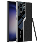 Plonas TPU mink&scaron;tas Supercar Footage dėklas, skirtas Samsung Galaxy S23 S24 S25 Ultra 5G telefono dėklas, padengtas odine S24Ultra apsauga For Galaxy S24 Ultra&Only Case (No Pen)