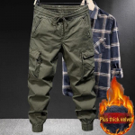 Vyri&scaron;kos didesnio dydžio elastingos darbo kelnės - Atsparios dėvėjimuisi ir purvui, su atlenkiamais galais kombinezonai 2XL (140-160 lbs)