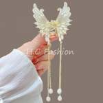 Kutas Butterfly Pearl Plaukų segtukas Moteri&scaron;kas Plaukų Smeigtukas Plaukų Krabų Plaukų Aksesuaras L30