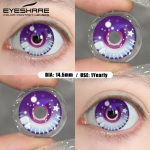 EYESHARE 1Pair Colored Contact Lenses for Eyes White Cosplay Lenses Red Anime Lenses Pink Colored Lens Yearly Blue Eye Contact 0