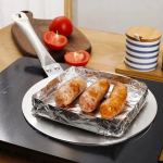 Kar&scaron;čiui įjautri difuzinė plok&scaron;tė indukcinei viryklei su ilga rankena, daugiafunkcinė, skirta keraminiam gaminimui 20cm