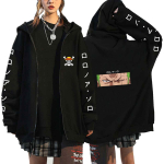 Cosplay Luffy Zoro ONE PIECE Anime gobtuvai Vyri&scaron;ki &scaron;varkai Kasdienis paltas su užtrauktuku Harajuku Unisex Hoodie Animaciniai megztiniai su margintais megztiniais Hip Hop Hoody gatvės drabužiai XXXL