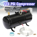 24 V kompresorius elektrinis oro kompresorius 110 PSI oro signalo siurblys traukinio sunkvežimio priekaba 3 litrai bako talpos dviračių padanga