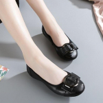 Pavasario Vasaros Natūralios Odos Batai Moterims Balerinos Mink&scaron;ti Madingi Prekinio ženklo Plok&scaron;čiapadžiai Karvės Odos Batai Juodi Balti Mėlyni Dideli Dydžiai 42 35 juoda