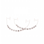 Spalvingas kabliukas laikinas dantų papuo&scaron;alas su metalinėmis vielomis metaliniu breketu ir ortodontinėmis ligatūromis dantų papuo&scaron;alai