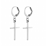 Maži auskarai su lanku Paprasti kryžiaus ausų papuo&scaron;alai moterims Vyri&scaron;ki Punk vakarėlių aksesuarai