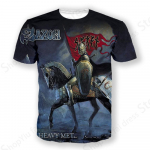 Rock Grupė Saxon 3D Spaudos Mar&scaron;kinėliai Vyrams Mada Mar&scaron;kinėliai Hip Hop Vir&scaron;ūnės Mar&scaron;kinėliai Vyri&scaron;ki Drabužiai Sunkusis Metalas Vir&scaron;ūnės 2XL