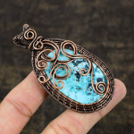 Tibetan Turquoise Handmade Copper Wire Wrap Jewelry Pendant 2.99 d4b30