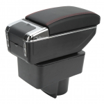 Centrinės konsolės porankio dėžutė 7 USB prievadai Dvigubo sluoksnio Patogus Pakeitimas Ford Fiesta 08?18