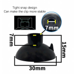 10 vnt akvariumo siurbimo puodelio oro vamzdelio laikiklio čiulptukas, skirtas žuvų rezervuaro tvirtinimo spaustukui 30mm juoda